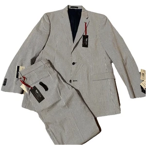 Tommy Hilfiger TH Flex Seersucker Anzug 44 lang und Hose 34x34 nagelneu 395 $ - Bild 1 von 3