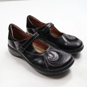 Noat Black/Pink Leather/Sueede Mary Janes Womens - Size 41/10-10.5 - Picture 1 of 9