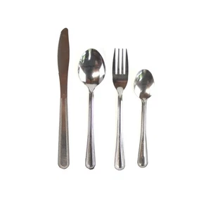 Silberbesteck Set Essutensilien Wohnung Schlafsaal Essentials Küche Wohnkultur - Bild 1 von 4