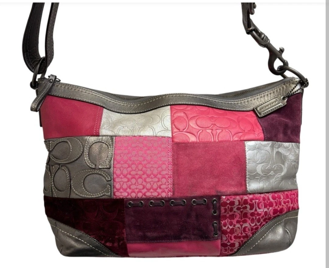 Coach Patchwork Shoulder Bag Pink Bags & Handbags for Women for