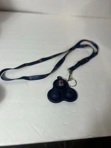 Cleveland Guardians Lanyard with 3-Bubble Fidget Popper Keychain MLB Navy Blue - Picture 1 of 2