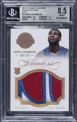 2012-13 PANINI FLAWLESS RC PATCHES - GOLD #6 ANDRE DRUMMOND BGS 8.5 - Image 1 of 2
