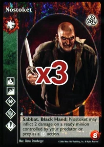 Lot of 3 cards: Nostoket [Third set] - VTES card - Imagen 1 de 2