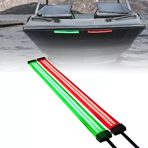 Red Green 132 LED 2-Row Marine Navigation Light Strip Kit for Kayak Pontoon Boat - Picture 1 of 7