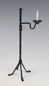 Vintage Kunsthandwerk Puppenhaus Schmiedeeisen verstellbar Kerzenständer Kolonial Rustikal - Bild 1 von 6