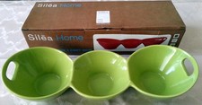 Antipastiera / Salsiera in porcellana Silea Home colore verde con scatola