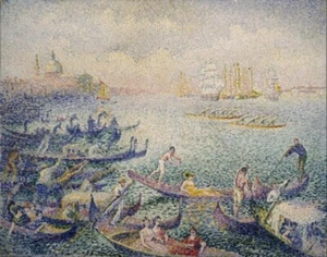 Regatta in Venice : Henri Edmond Cross : 1898 : Art Print - Picture 1 of 2