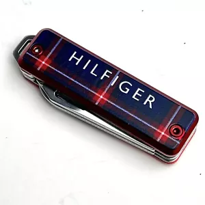 Tommy Hilfiger Pocket Knife Silver 2 Inch Blade Keychain Holder Durable - Picture 1 of 11
