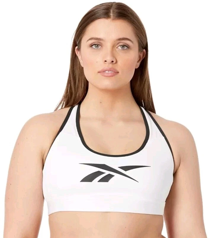 Sujetador deportivo Reebok 4XL blanco Lux Vector impacto medio para mujer   Foto 1 de 1
