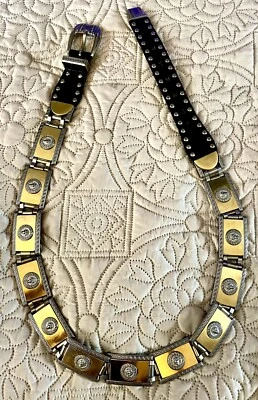 Vintage Belt Gold & Silver Lion Head Medallions - Edgy 80’s 90’s 2000’s Y2K Era! - Image 1 of 4