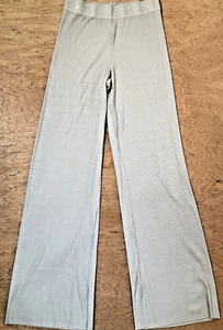 Enza Costa Hose Damen Medium Beige Rippstrick Stretch Weites Bein Boho Old Money - Bild 1 von 11
