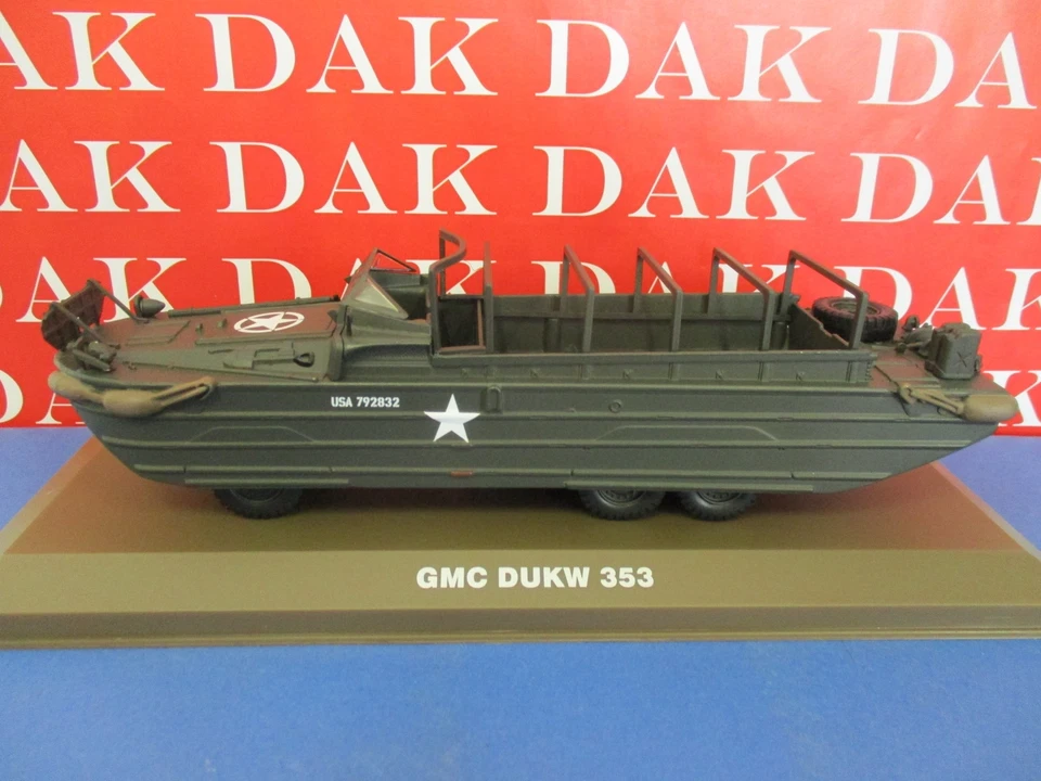 Die cast 1/43 Modellino Camion Anfibio Truck GMC DUKW 353 US Army by Atlas - Immagine 1 di 4