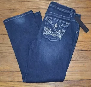 Apt 9 Jeans Bootcut Mid Rise Straight Through Hip & Thigh Modern Denim Size 10PS - Picture 1 of 5