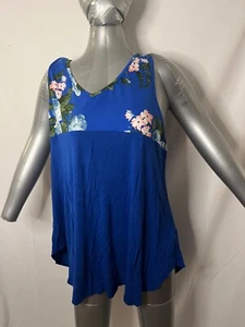 Cool Melon Women 2x Blue tunic sleeveless top - Picture 1 of 2