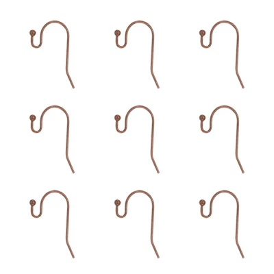 50pcs Red Copper Brass Earring Hooks Findings French Earwires Nickel Free 22mm - Image 1 of 4