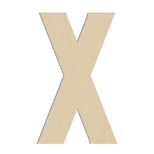 17 Inch Large Wooden Letter X 1/4 in Thick Big Wood Letter for Wall Decor Crafts - Picture 1 of 7
