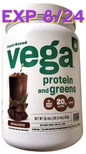 Vega Protein and Greens Protein Powder, Chocolate - SEE PICTURE FOR DATE - Picture 1 of 2