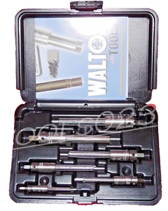 Walton 18001 6 PC Tap Extractor Set USA 4 FL SAE NC NF Metric W/ Case 3/16-1/2 - Picture 1 of 5