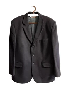 TASSO ELBA MEN'S NAVY 100% CASHMERE SPORT JACKET SZ 44R 3-BUTTON MADE IN POLAND - Picture 1 of 23