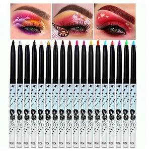18-Color Color Eyeliner And Lip Liner Gel Pen, Eyeliner Pen, Eye And Lip Liner - Picture 1 of 66