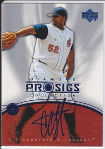 C.C. SABATHIA Upper Deck PRO AUTO SIGS Baseball Card CC Indians NEW YORK YANKEES - Picture 1 of 2