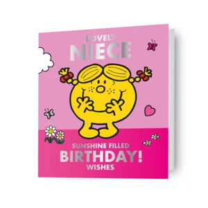 Niece Birthday Card Mr Men & Little Miss Girls Birthday Card Includes Envelope - Picture 1 of 7