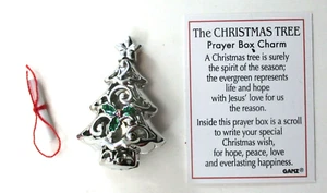 R4 Der Weihnachtsbaum Gebetskasten Charm Figur tragen Wunsch Hoffnung Frieden Liebe Ganz - Bild 1 von 6