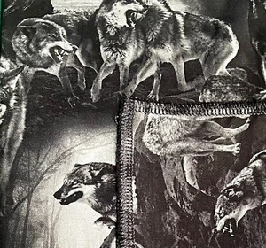 Heulender Wolf Bandana Stirnband Chemo Handgelenkband Stirnband Hals Twilight Moon - Bild 1 von 3