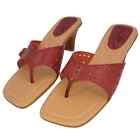 NWOT Fioni Made in Brazil Leather Apple Red Sandals size 7
