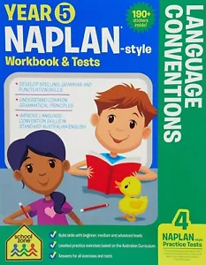 2021 Year 5 Naplan Style Workbook Tests Language Conventions Book School Zone - Picture 1 of 3
