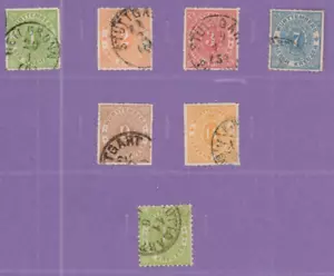Germany, Wurttemberg. Scott #47/48/49/50/51/52 & 54, 1869/73/74, MNG.  ST11 - Picture 1 of 11