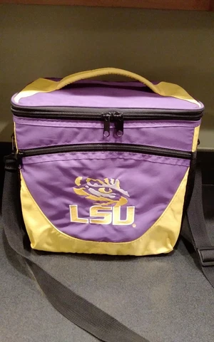 Logo Brands LSU Louisiana State Tigers 24 CAN Purple & Gold COOLER EUC used once Cover
