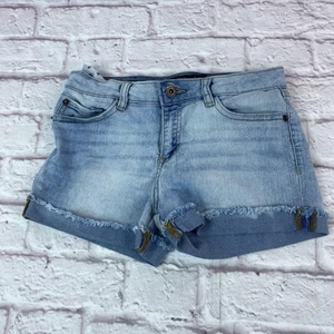 Lucky Brand Jeansshorts Mädchen 12 helle Waschung Riley kurz ausgefranst Bündchen roher Saum - Bild 1 von 9
