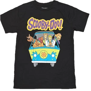 Scooby Doo Mystery Machine Gang Black T-shirt Tee Size M - Picture 1 of 3