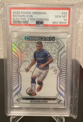 2020-21 Obsidian Richarlison /9 Contra Electric Etch PSA 10 - Image 1 of 2