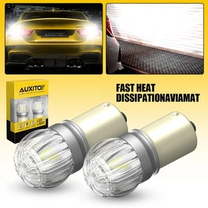 LED Front Rear Turn Signal Blinker Light Bulbs 1156 7506 3497 White Bright 6500K - Picture 1 of 10