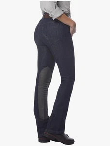 Neu ohne Etikett Kerrits Bootcut Reitjeans Reithose Damen Medium dunkle Waschung Knieaufnäher - Bild 1 von 9