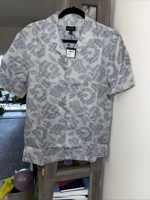 Club Monaco men’s floral print chemise blue size small $89  NWT - Image 1 of 4