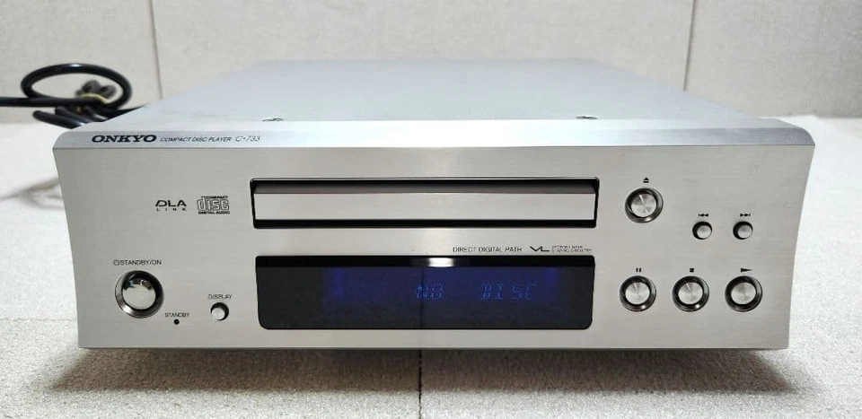 ONKYO C-733 CD Player INTEC System Silver 100V Japan For Parts or Not Working - Image 1 of 4
