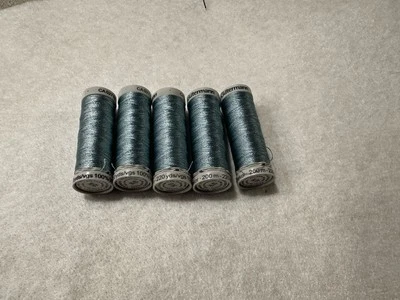 Gutermann 7385 Light Blue - 5 Spools 220 yards 100% Viscose - Image 1 of 3