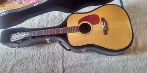 Acoustic Guitar Aria Dreadnought AD-88EMBN Natural S/N 0509764 with Hard Case - Picture 1 of 9