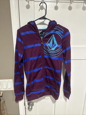 Sudadera con capucha Volcano vintage púrpura, verde y azul. Hombre Xtra Pequeño Foto 1 de 4