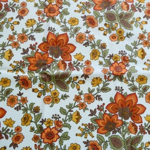 Vintage Waverly New London Cotton Decorator Fabric Remnant 48x20 inch Green Gold - Picture 1 of 6