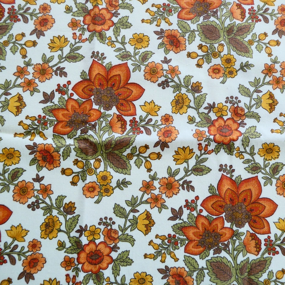 Vintage Waverly New London Cotton Decorator Fabric Remnant 48x20 inch Green Gold - Image 1 of 4