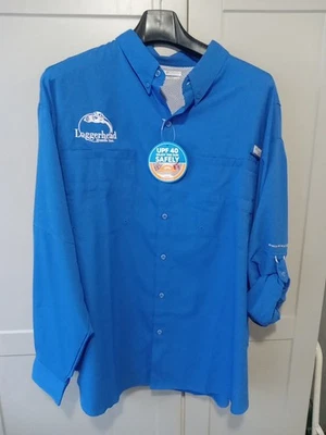 Camisa de pesca Columbia PFG azul omni-sombra protección solar para hombre talla 3XL nueva con etiquetas Foto 1 de 4