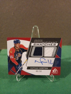 2008-09 SP Game Used Edition SIGnificant Swatches Auto 40/50 Nathan Horton#SS-NH - Image 1 of 3