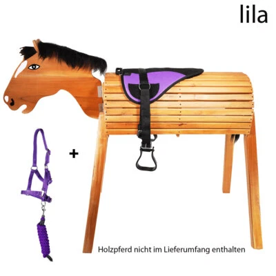 L-Sport Reitkissen Sattel für Holzpferd II Wahl +Halfter mit Strick - Bild 1 von 4