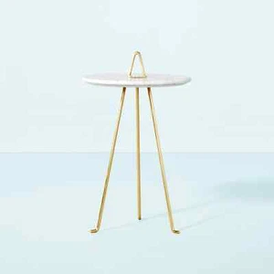 Marble Top Accent Table Brass/White - Hearth & Hand with Magnolia Free Shipping! - Picture 1 of 6