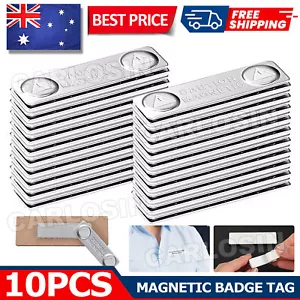 10x Magnetic Name Badge Tag Fastener Attachment Self Adhesive Strong Magnet - Picture 1 of 10