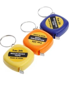 Regla retráctil fácil cinta métrica mini llavero regla de tracción portátil 1M/3 pies - Imagen 1 de 2